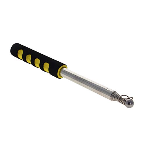 Image of Othmro 2Pcs Hollow Telescopic Teachers Pointer, Teaching Pointer Stick for Classroom, Metal Hand Retractable Pointer Extended Length 63 inch, Handheld Presenter Whiteboard Pointer (Yellow /Black)