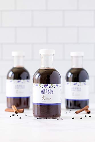 Aronia Berry Syrup - 16 oz glass jar - Made in USA - USDA Certified Organic Ingredients - Locally Sourced Honey image 3