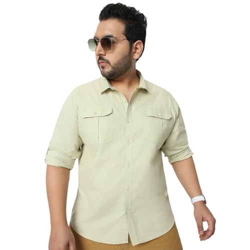 Image of Urbano Plus Men's Cotton Full Sleeve Regular Fit Casual Solid Shirt