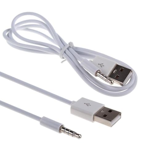 Image of 3.5mm Male AUX Plug Jack to USB 2.0 Male Converter Cable | Data Charging Adapter Cord for MP3 MP4 Players | USB to AUX Connector for Music Transfer