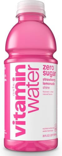 Image of vitaminwater zero shine, electrolyte enhanced water w /vitamins, strawberry lemonade drink, 20 fl oz (Pack of 6)