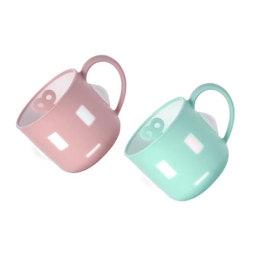 Alipis 2pcs Cartoon Wash Cups for Boy Girl Double -Scald Design Non- Bottom Smooth Edges for Brushing Teeth and Drinking