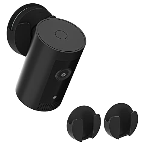 OkeMeeo 2 Pack Wall Mount for Ring Indoor Cam 2nd Gen and 1st Gen, Adhesive Camera Mount No Drill (Black) Cover