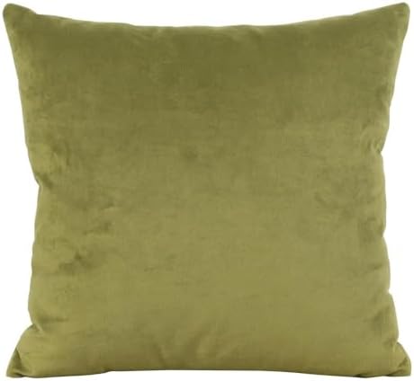 Howard Elliott Collection Fluffy Square Throw Pillow, Premium Stuffer Decorative Comfortable Sleeper Cushion, Soft Square Pillow Insert for Bedroom, Couch & Sofa, 20 x 20 Inch, Bella Moss