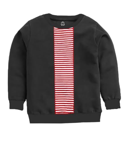 Image of Boys Designer Set 100% Cotton Long Sleeve T shirt Round neck, Contrast Long Pant with cuff at bottom. Cut and sew panel at front with stripes print.
