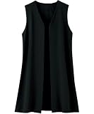 Wacoal(ワコール) カルソン アウタートップス ジレ ヒップが隠れる丈 体型をカバー EKN609 BL M