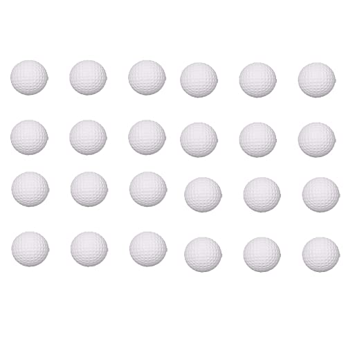 24 Pcs ゴルフ 練習 ボール PU 室内 弾性 軽量 室内でゴルフの練習 用品 アプローチ練習 3色選択可 (ホワイト)