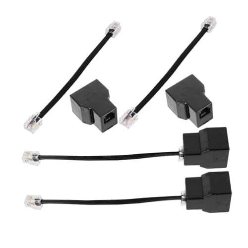 ifundom 4pcs Telephone Splitter Core Phone Cable Adapter Detachable Line Adapter for Landline Use Signal Transmission Stylish Design Portable and Versatile Compatibility