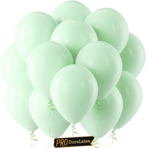 Image of Bezente Pro Duralatex Pastel Green Extra-Thick Balloons 100 Pack 12 inch