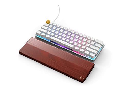 (Keyboard + Keyboard Wrist Rest) Glorious GMMK Modular Mechanical Gaming Keyboard - 60% Compact Size (61 Key) + Glorious Golden Oak Wooden Keyboard Wrist Rest (Compact) (Bundle)