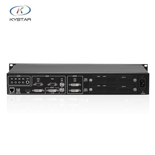 Kystar Full-Color HD LED Multi-Window Video Processor, 2560×1536@60Hz Matrix 1x2 Video Wall Controller- U2
