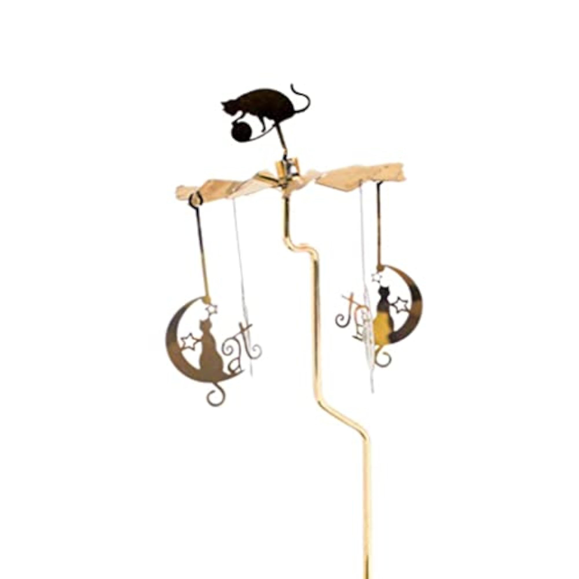 Rotating Spinner Candle Tea Light Holder, Moon Cat Decor