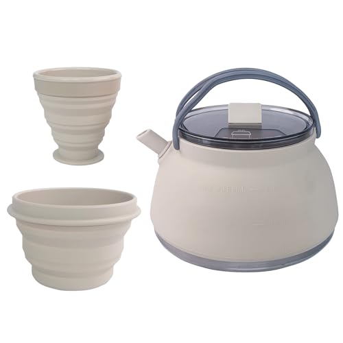 3-Pcs-Camping-cookware-Set-15L-Collapsible-Kettle-with-BowlCupsBackpacing-Mess-Kit-for-Outdoor 3 Pcs Camping cookware Set, 1.5L Collapsible Kettle with Bowl&Cups,Backpacing Mess Kit for Outdoor - Image 1