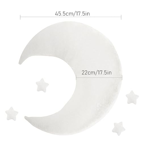 Baby Moon Star Pillow Newborn Posing Pillow Photography Prop Set with PP Cotton Fill (White) by Byolec - Used condition - Image 2