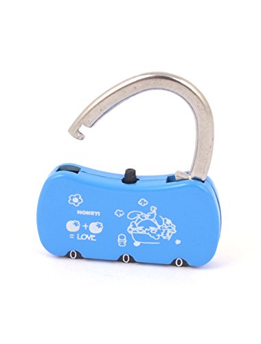 Image of Aexit Blue Metal Padlocks & Hasps Bag Shaped Resettable 3 Digits Jewelry Box Drawer Suitcase Combination Password Combination Padlocks Lock Padlock