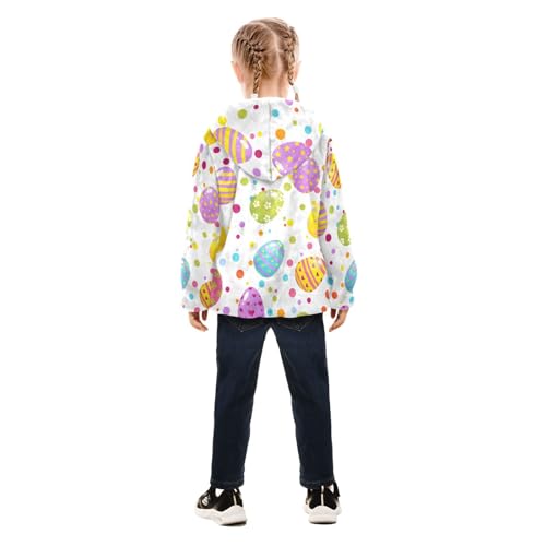 OTVEE Happy Easter Colorful Eggs Kids Hoodie Jacket Fall Spring Warm Outwear Coat4