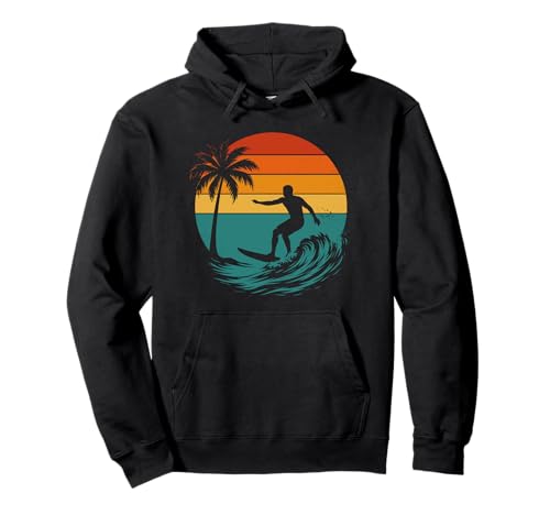 Surfeur Beach Surf Retro Surfboarder Funny Surf Graphic Sweat à Capuche