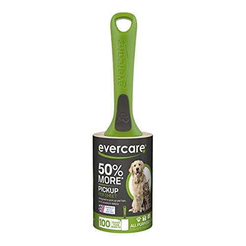Evercare All Purpose Stick Pet Hair Lint Roller, 100 Sheets, Green #TOP1