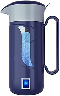 GOSOIT Hydrogen Alkaline Water Flask Jug Maker Machine Generator Hydrogen Water Bottle Pitcher Ionize System with SPE & PEM Tech, Make Hydrogen Content to 800-1200 PPB (Blue)