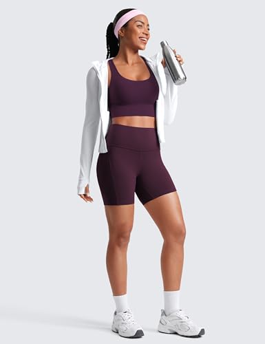 Image of CRZ YOGA Butterluxe Biker Shorts Pockets 5 inch | Extremely Soft, Gentle Compression, Workout, High Waisted, for Women