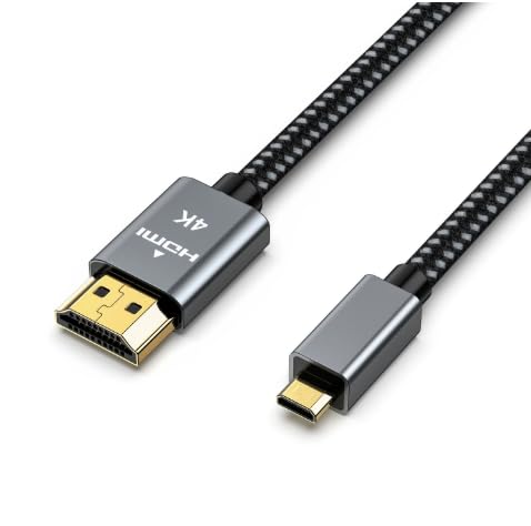 BUZUYIWAR Micro-HDMI-Kabel auf 2 m, 4 K @ 60 Hz