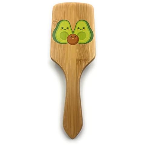 Lustige quadratische Bambus-Haarbürste Avocado-Stil Cover