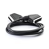 Sarini 1,5 m Scart-auf-Scart-Kabel für Video-TV-DVD-AV-Audio-Video-Verbindung für schnelle und stabile Signalübertragung