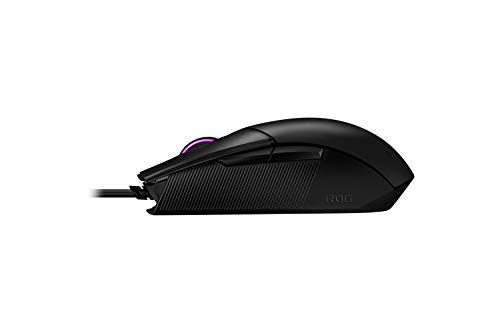 ROG Strix Impact II Mouse Gaming USB, Sensore Ottico 6.200 DPI, 5 Tasti Programmabili, Illuminazione RGB, Socket Switch Push-Fit, Leggero, Ambidestro, Nero - Mouse gaming - Immagine 3