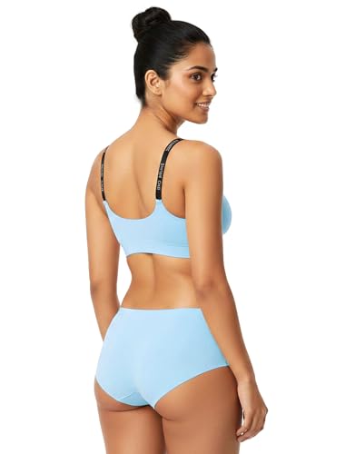 Image of ELEG & STILANCE Women Printed Bralette Bra Panty Set | Soft Stretch Wirefree Lingerie Combo | Adjustable Straps Everyday Comfort Innerwear