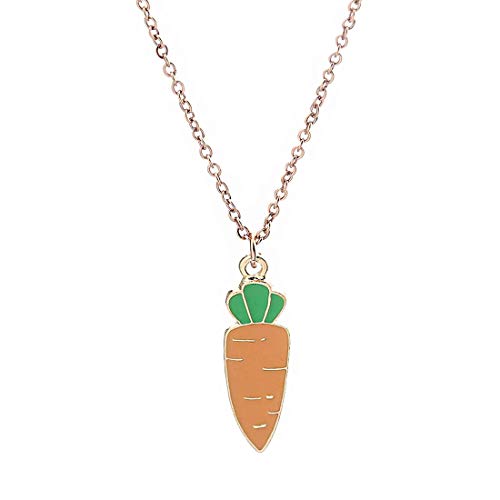 CHOORO Carrot Pendant Necklace Vegan Necklace Jewelry Vegetarian Gift Carrot Lover Gift (Carrot Necklace)