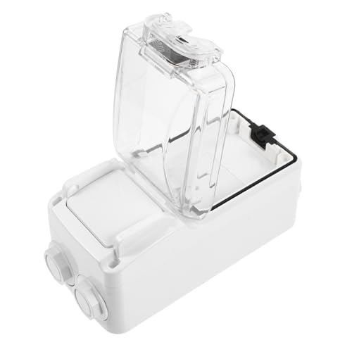 KALLORY Cover Shock Resistant Protective Box for US Plug for Kitchens Bathrooms Patios and Gardens Enhanced Sealing Design for
