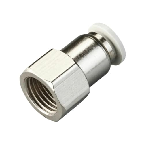 Conector de aire blanco con rosca para manguera neumática de 6mm y 1/4 2