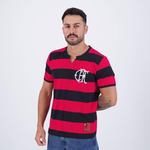 Braziline Camiseta Flamengo Flatri Zico, Vermelho/Preto, GG