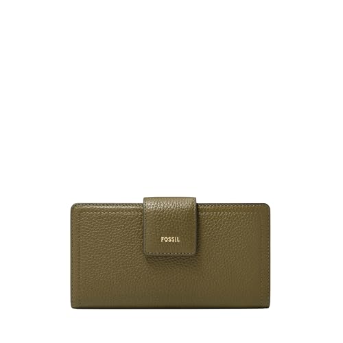 Image of Fossil Women's Logan Leather Wallet RFID Blocking Tab Clutch