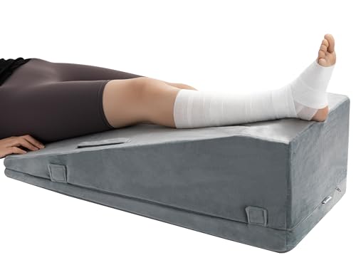Kohentact Coussin d'élévation des Jambes, Oreiller Incliné en Mousse de Qualité Réglable, Soulage les Douleurs Articulaires Post-Opératoires, Courbe...