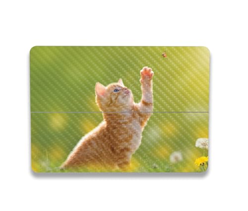 Image of MightySkins Carbon Fiber Skin Compatible With Microsoft Surface Laptop Studio 2 (2023) Full Wrap Kit - Kitty Dreams | Protective, Durable Textured Carbon Fiber Finish | Easy To Apply | Made in the USA