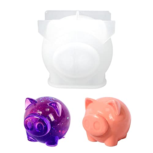 Moldes de silicona para velas de cerdo, molde para hacer jabón de vela de cerdito, molde de silicona de grado alimenticio DIY para fundición de resina, molde epoxi, decoración de tartas, fondant
