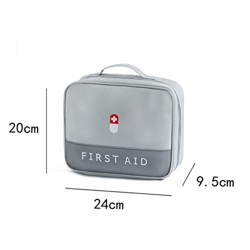 Image of Handcuffs Medicine Pouch Empty First Aid Organizer for Travel Bag Portable Mini Medical Storage Bags for Home, Car, Office (Grey)