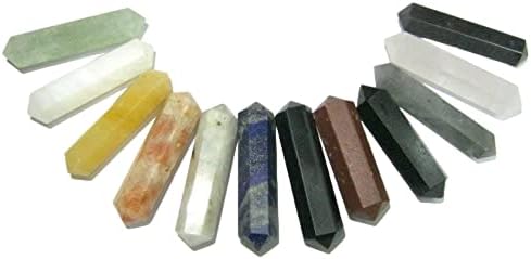 Powerful Set of Ten Double Terminated Points Crystal Healing Men Women Gift Reiki FENG Shui Meditation Gemstone Wellness