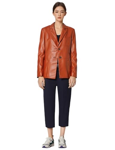 Blazer en cuir femme parfait pour le bureau et les sorties décontractées
