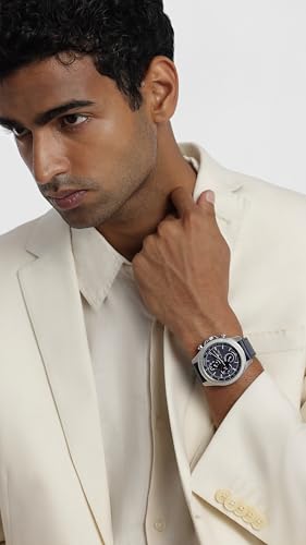Image of Tommy Hilfiger Quartz Analog with Blue Dial Blue Leather Strap Watch for Men - TH1792165