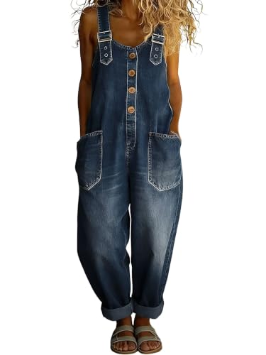 Chouyatou Denim Bib Overall Jumpsuit