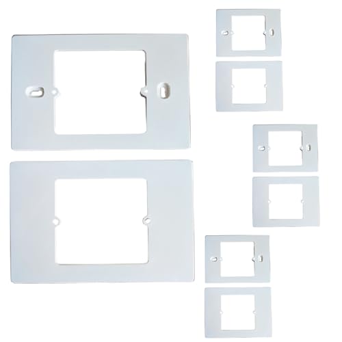 4 Kit Adattatore Scatola 503 a 502 Bianco, Copri Cassetta Placca Per Cassetta 503, Supporto Riduttore per Termostati e Prodotti Smart Forma Quadrato, 120X86X3,5mm, Vite Incluso