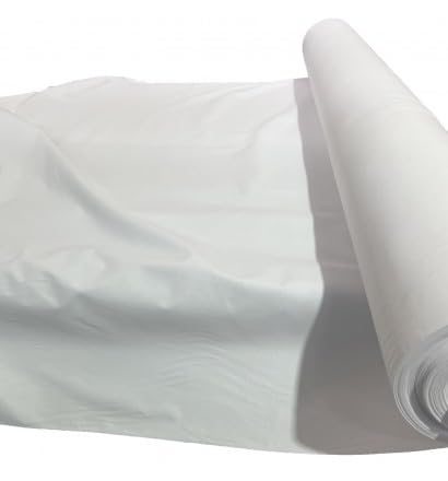 EU Fabrics Polycotton Sheeting Fabric | Fire Retardant Upholstery Lining Material for Sewing | Ideal for Dressmaking and Tablecloth | Plain Polyester Cotton Roll by The Metre (White, 1 Metre x 300cm)