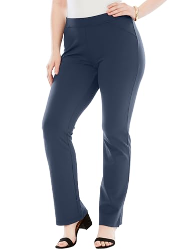 Roaman's Women's Plus Size Bootcut Ultimate Ponte Pant