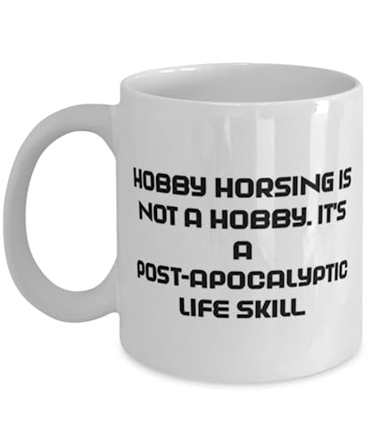 Hobby Horsing is not a Hobby. It's a Post. Hobby Horsing 11oz 15oz Mug, Gag Hobby Horsing Gifts, Cup For Friends from Friends, Horses, Horseback riding, Ponies, Equestrianism, Hobby horses, Dressage,