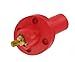 Leviton 17R23-R 17 Series Taper Nose, Male, Panel Receptacle, 30-Degree, Threaded Stud, Red