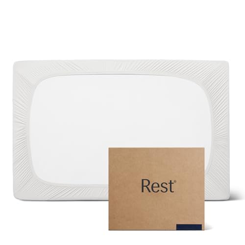 REST Evercool+ Fitted Sheet, Twin Size, Arctic White, 13" Deep (up to 15), Breathable Bedding for Hot Sleeper and Night Sweats, Bed Sheet with Ionic+ Self-Cleaning Silver Yarn for Sensitive Skin