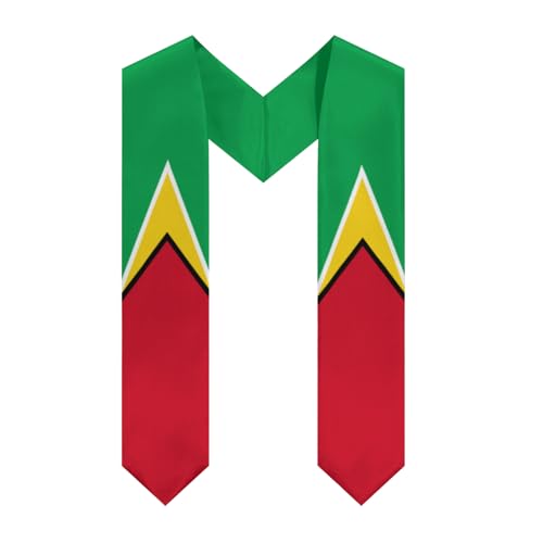 Guyana Guyanais Guyanese Flag Graduation Stole Shawl Sash for Men Women Unisex Adult Double Sided Thickened V-neck Scarf Class of 2025 Graduate Gift for Teachers Students