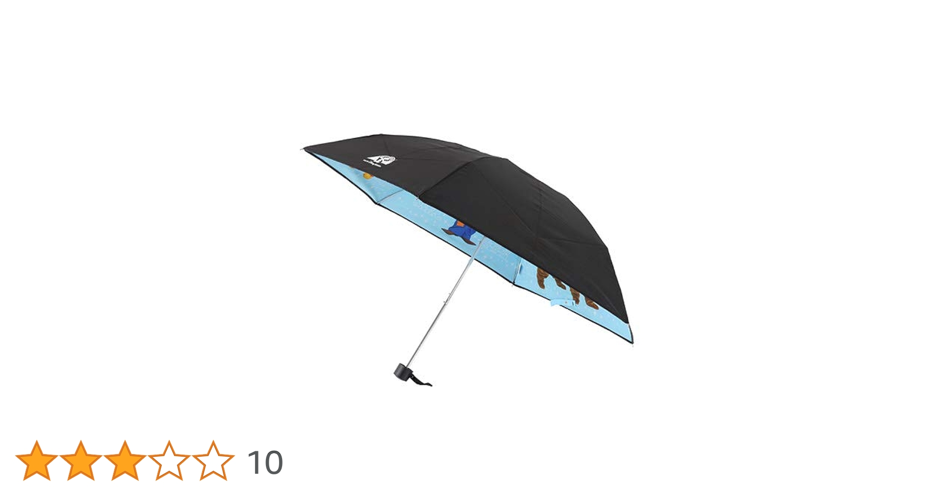 Amazon | ミッキー&フレンズ 折りたたみ傘（晴雨兼用） 実写 黒